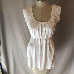 Express white round neck top